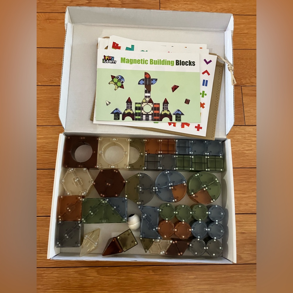 iPlay, iLearn Kids Magnetic Blocks, 62 PCS Magnet Stacking Block Building. NEW - Picture 9 of 11